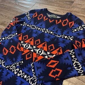 Lauren Ralph Lauren Shirt Womens Large Long Sleeve Aztec Geometric Active EUC